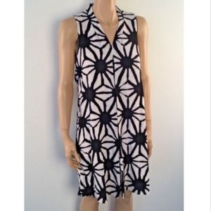 Vince Camuto Sleeveless Shift Black & White Dress